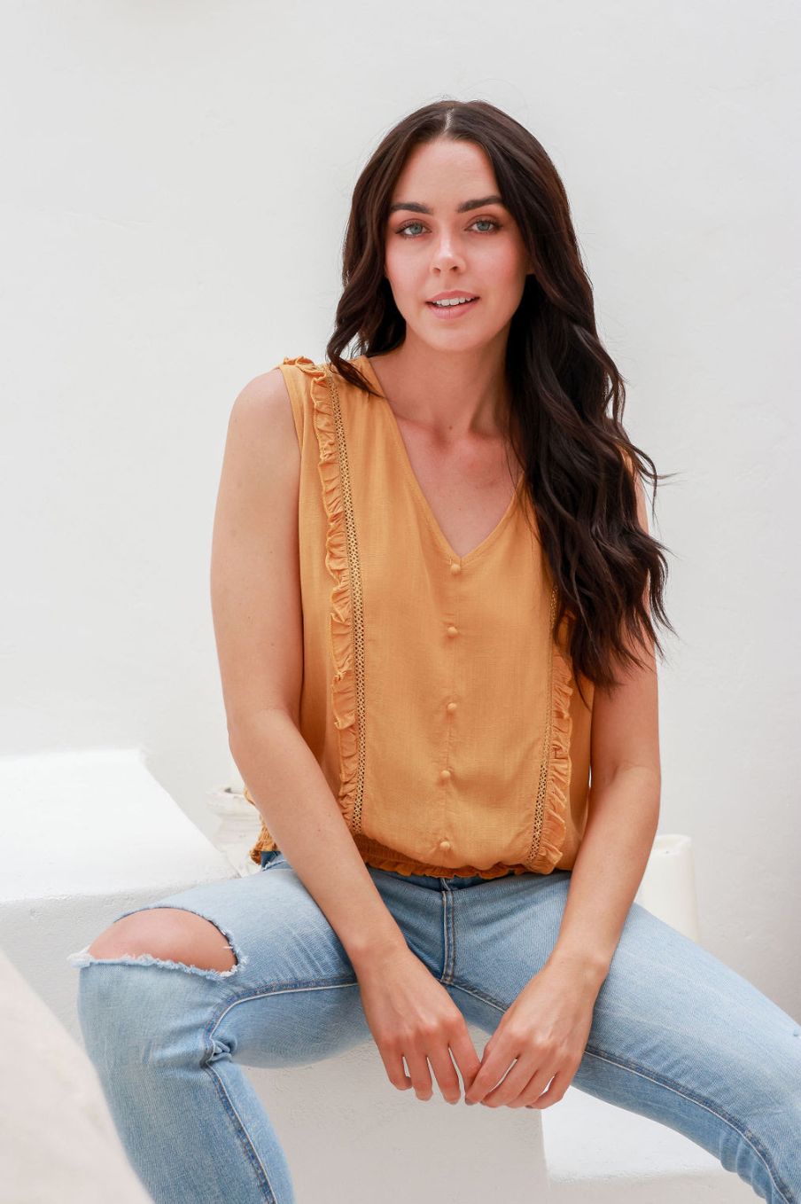 Atlas Blouse in Rust