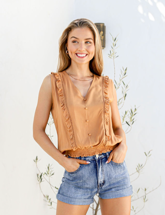 Atlas Blouse in Rust
