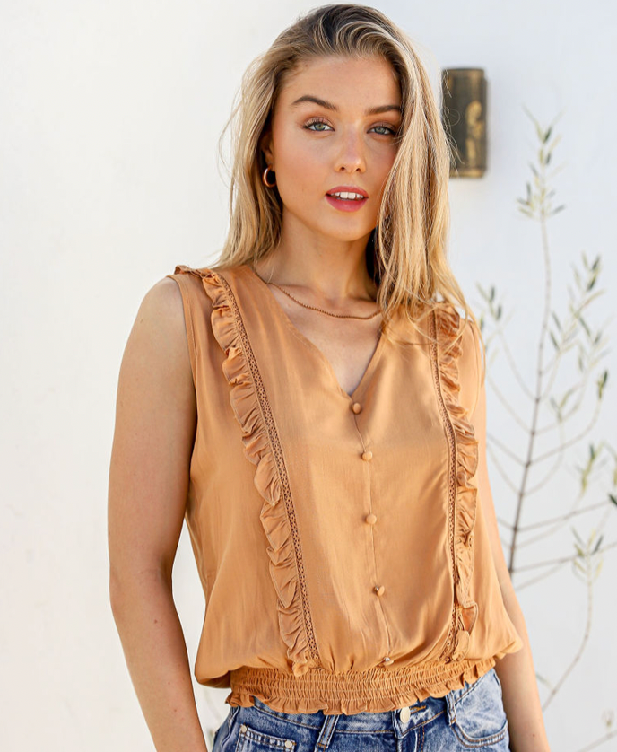 Atlas Blouse in Rust