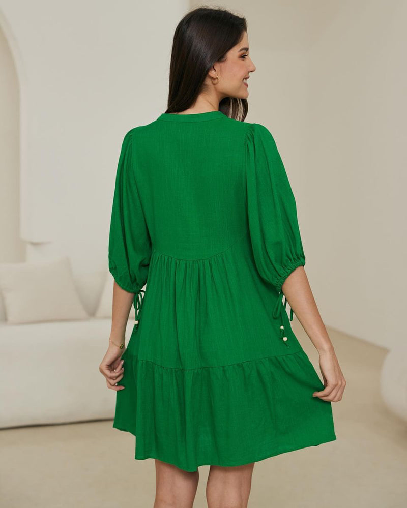 Astona Green Boho Dress