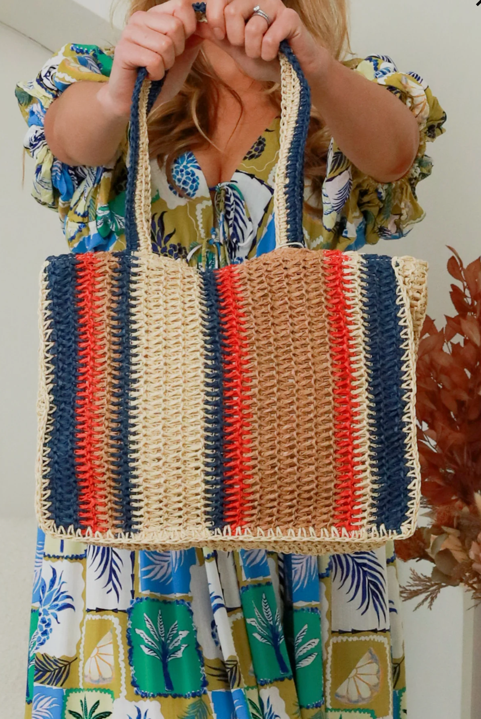 Multi Stripe Tote