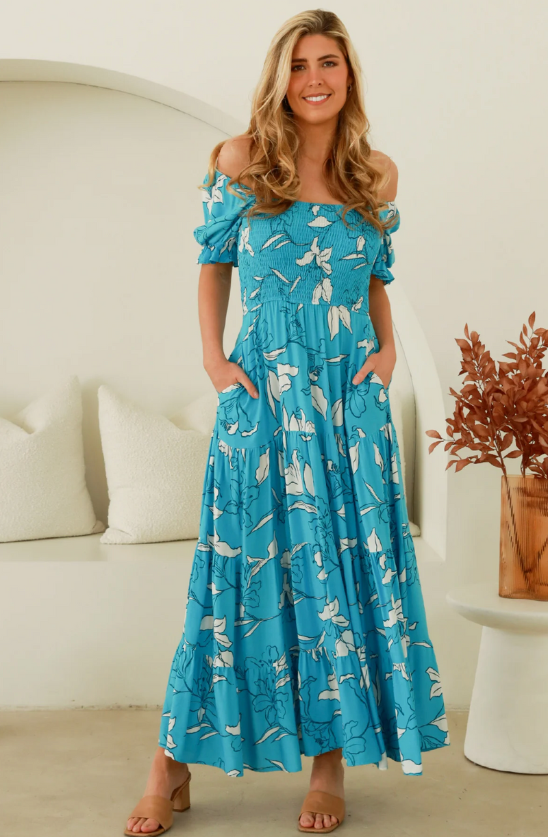 Flor Blanca Maxi Dress