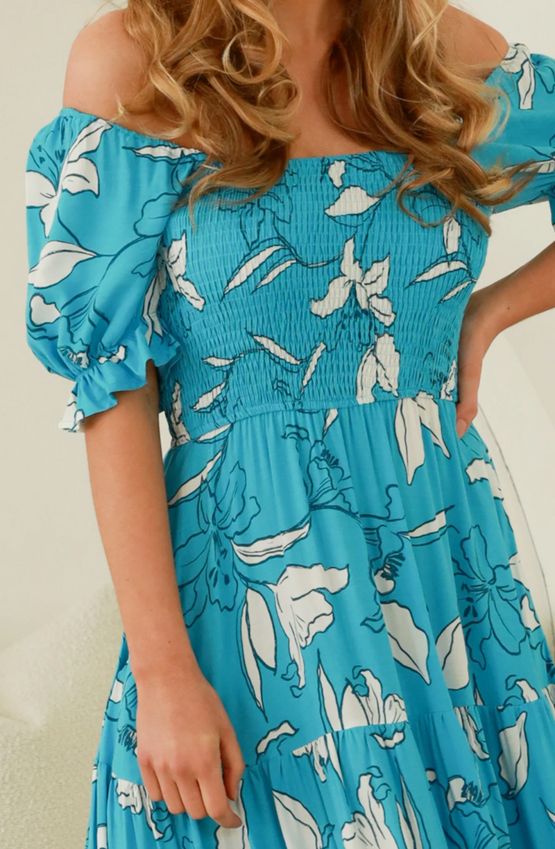 Flor Blanca Maxi Dress