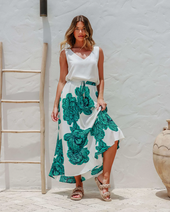 Magnolia Teal Skirt