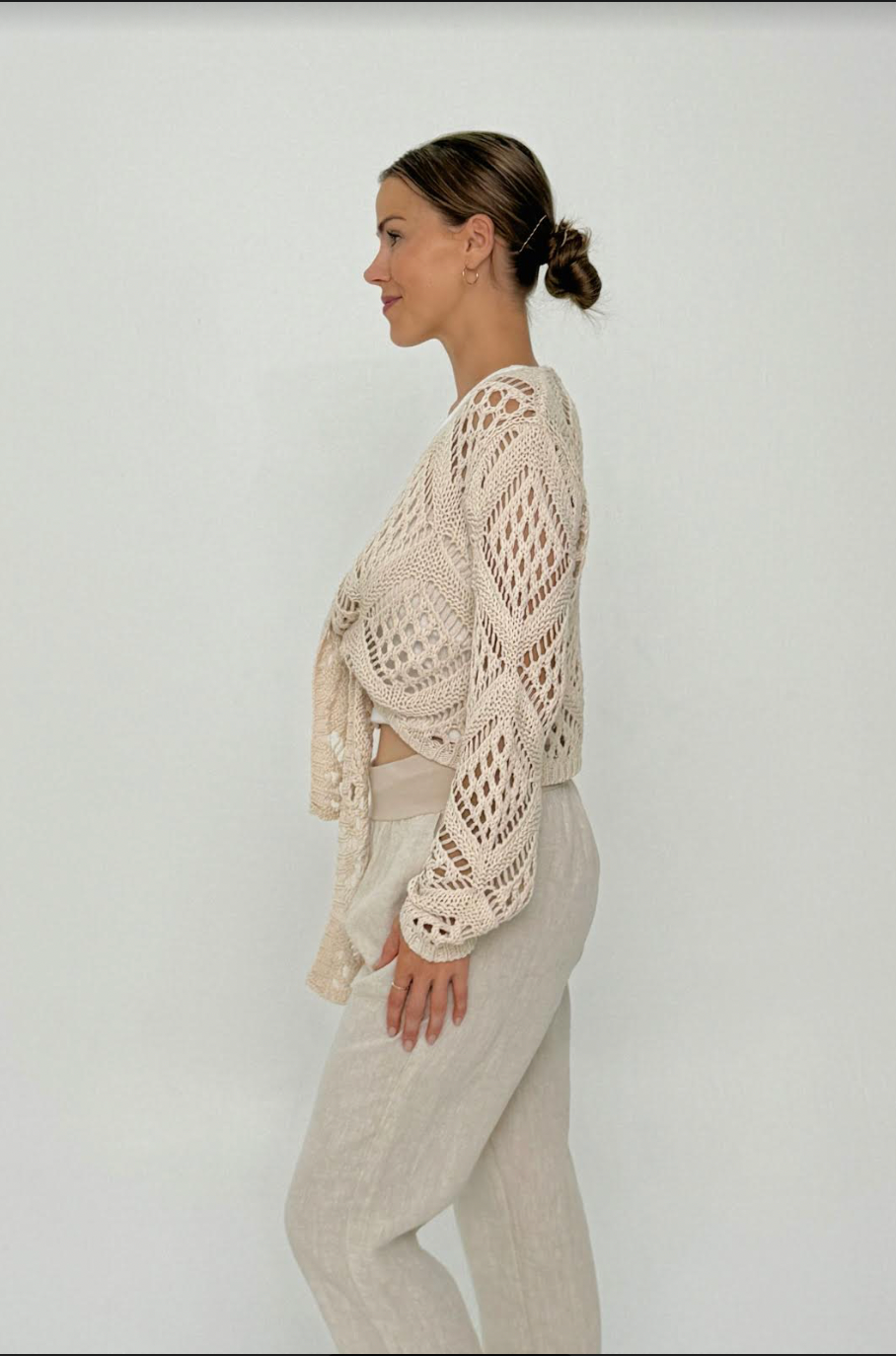 Reva tie front knit