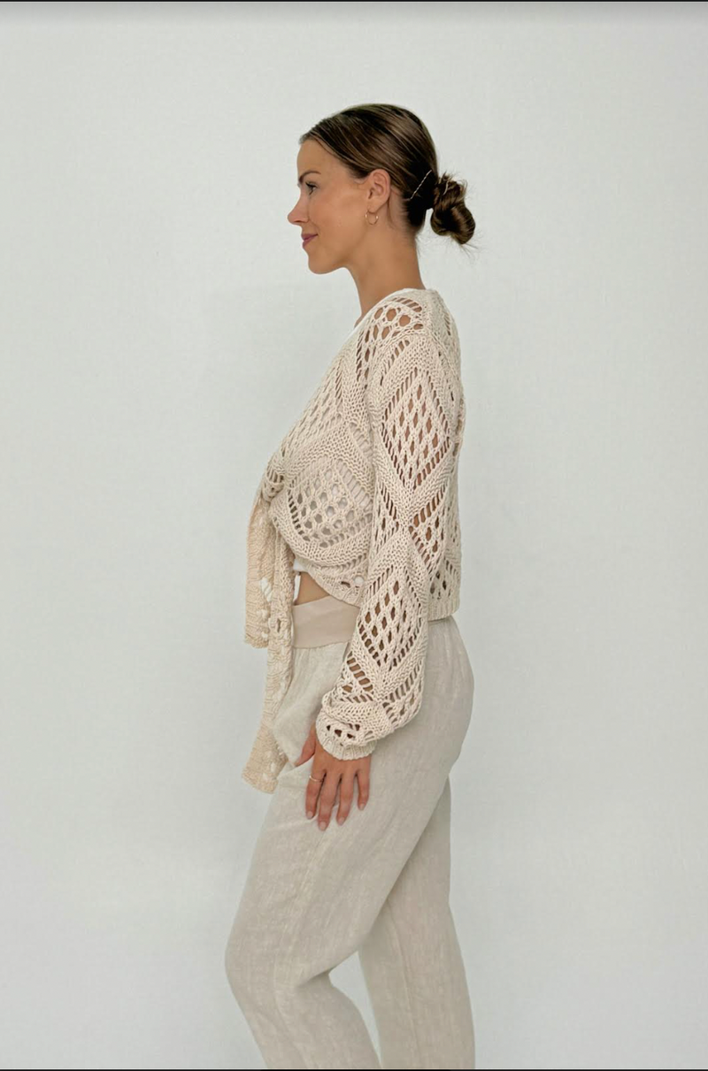 Reva tie front knit
