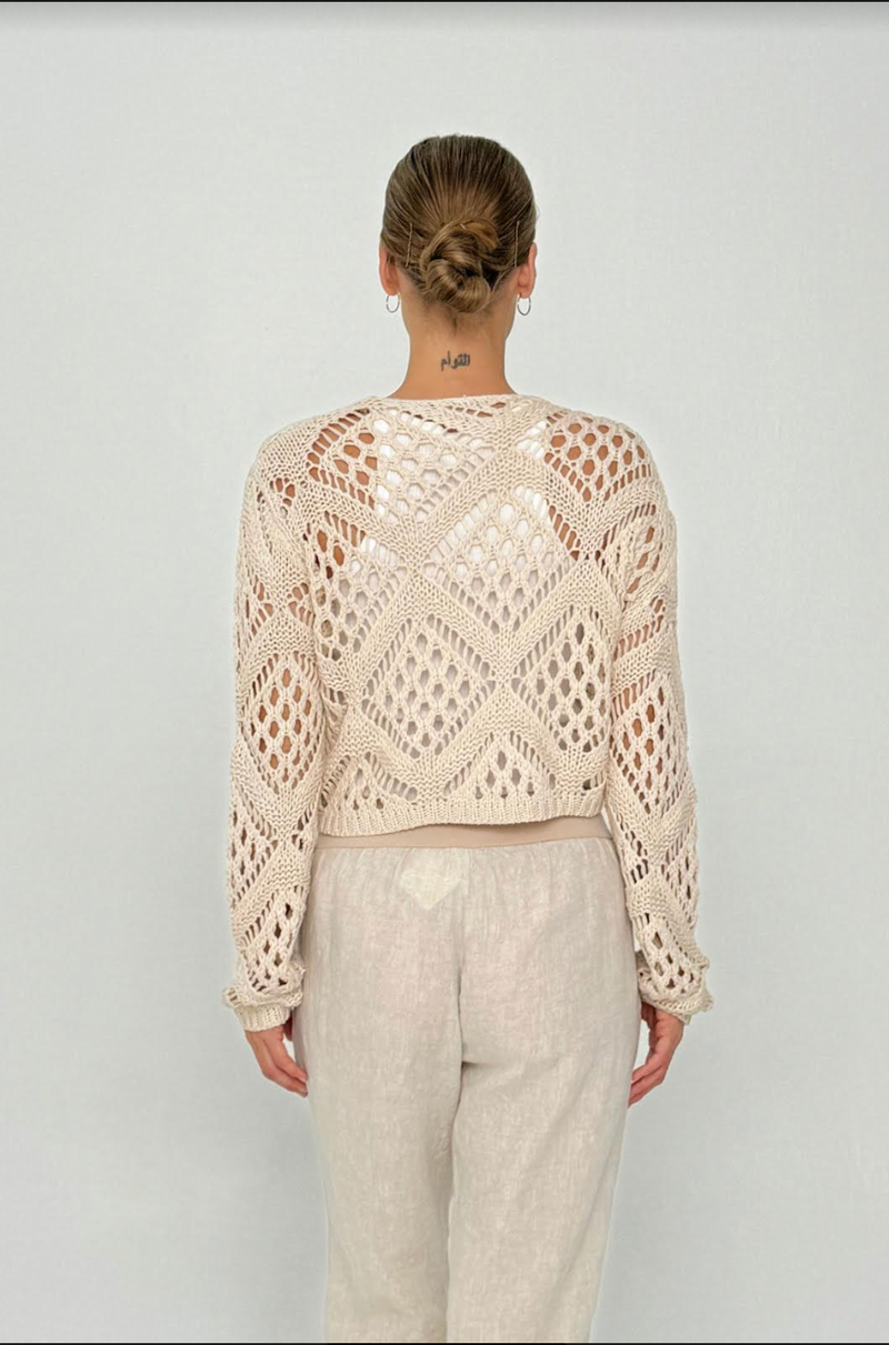 Reva tie front knit