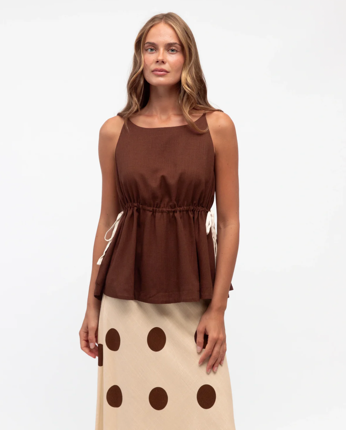 Tyler Mocha Tie Top