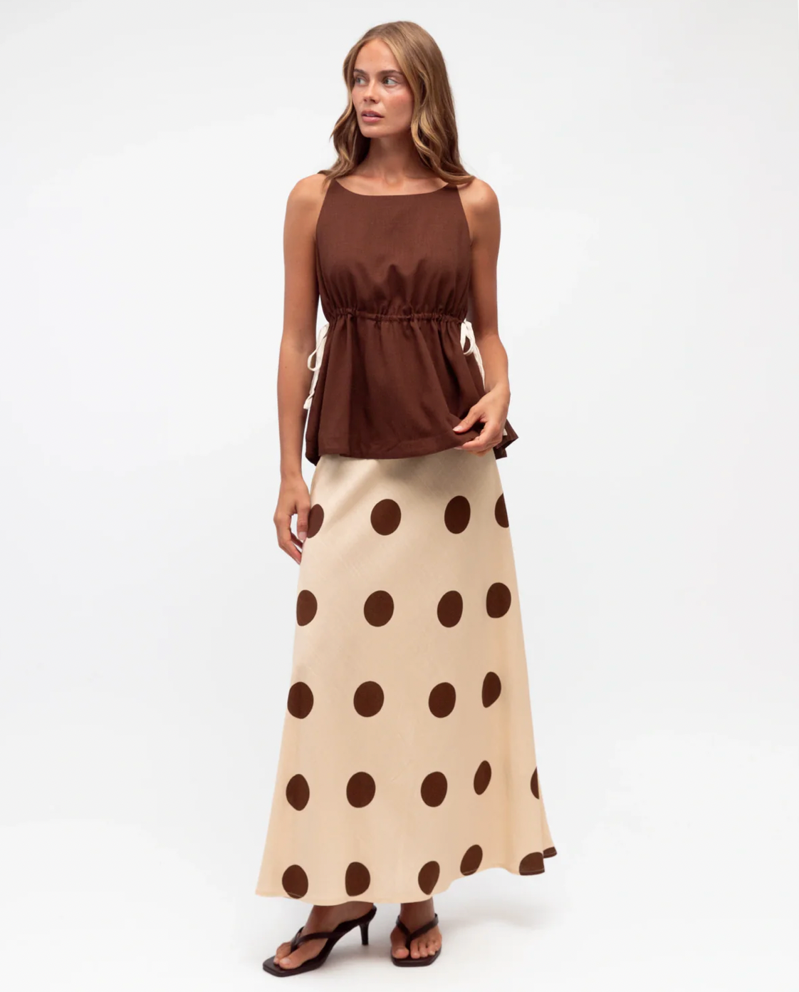 Tyler Mocha Tie Top
