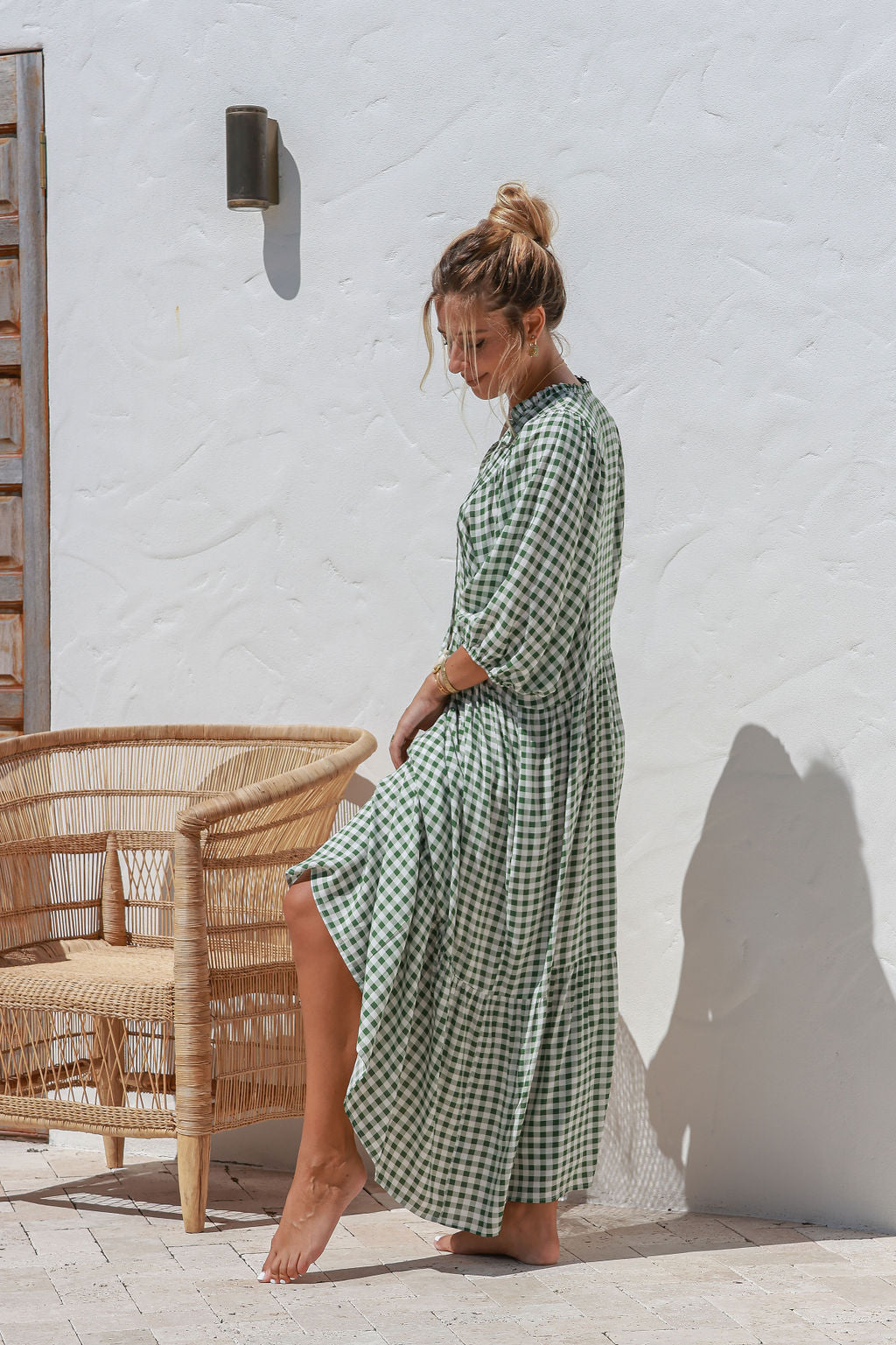 Maisie Gingham Maxi Dress