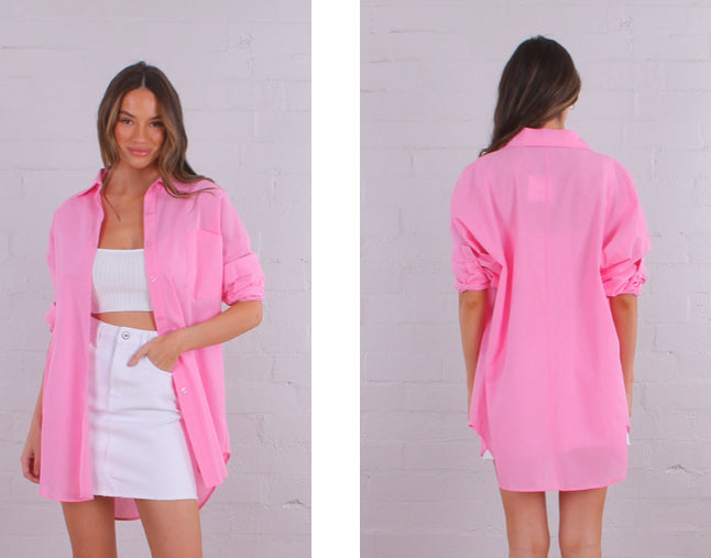 The Rosa Caliente Oversized Shirt