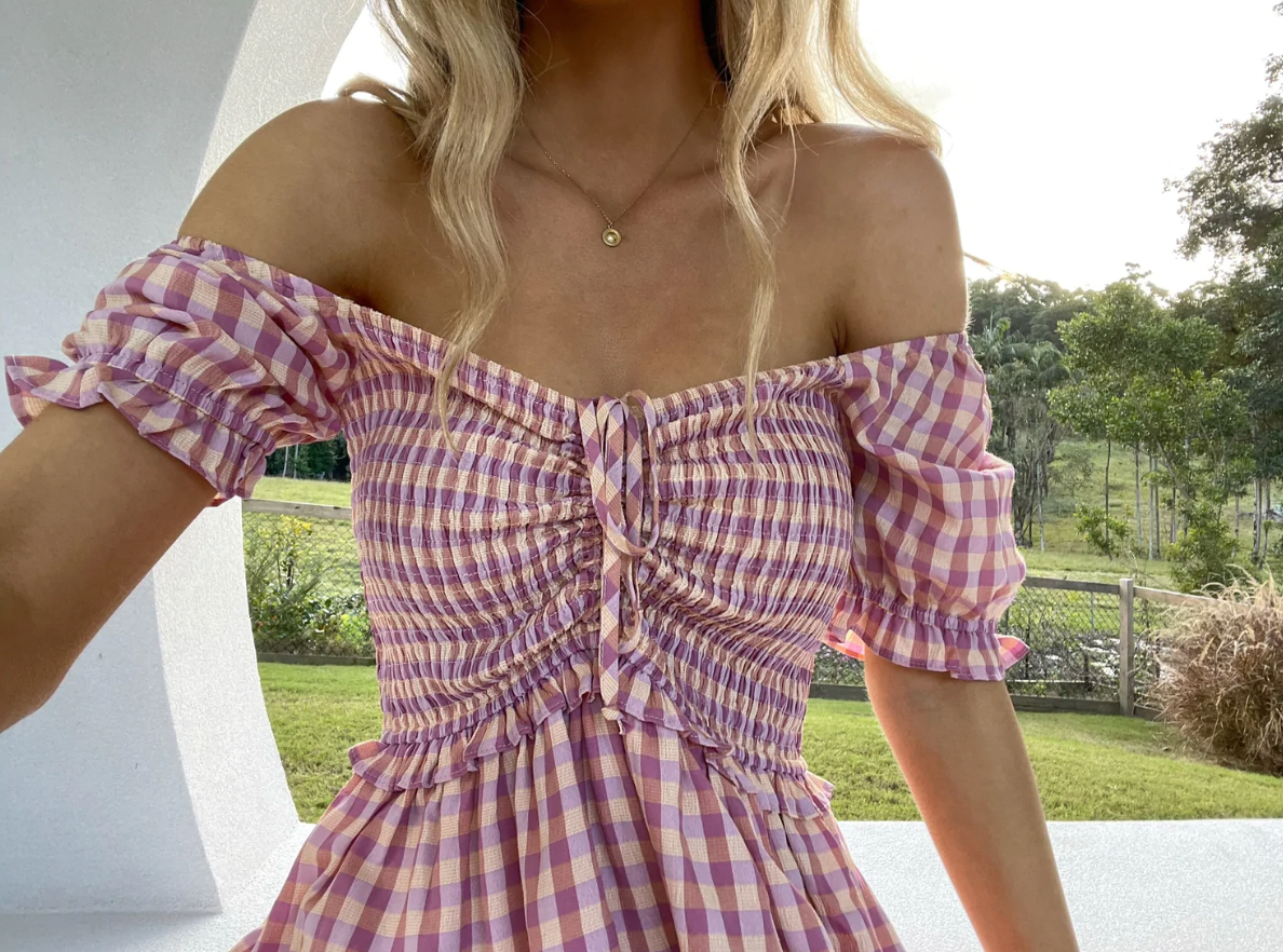 Caterina Shirred Midi Dress