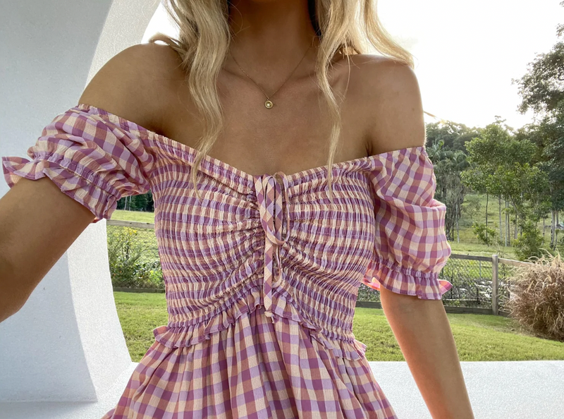 Caterina Shirred Midi Dress