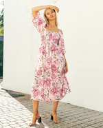 Karlie Floral Midi Dress