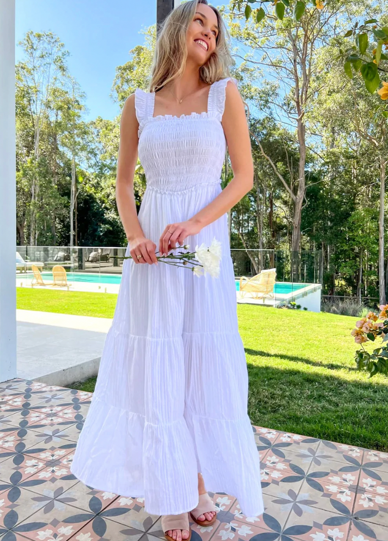 St Tropez White Maxi Dress